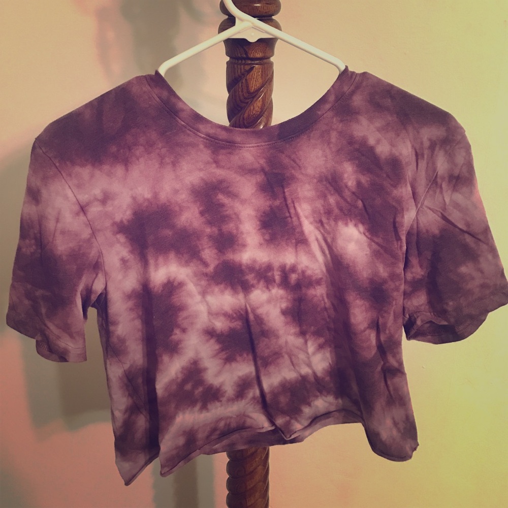 Tie-dye crop top - purple
